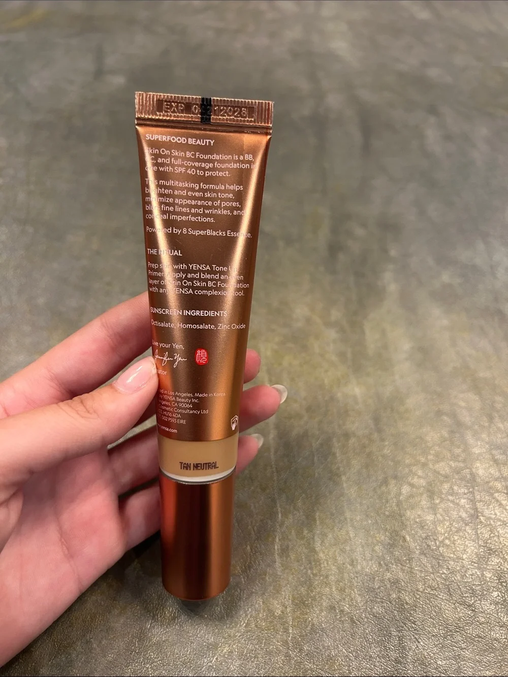 Yensa Skin on Skin BC Foundation COVERAGE HYALURONIC FOUNDATION SPF 40